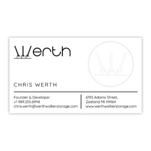 Werth Medical Storage business card